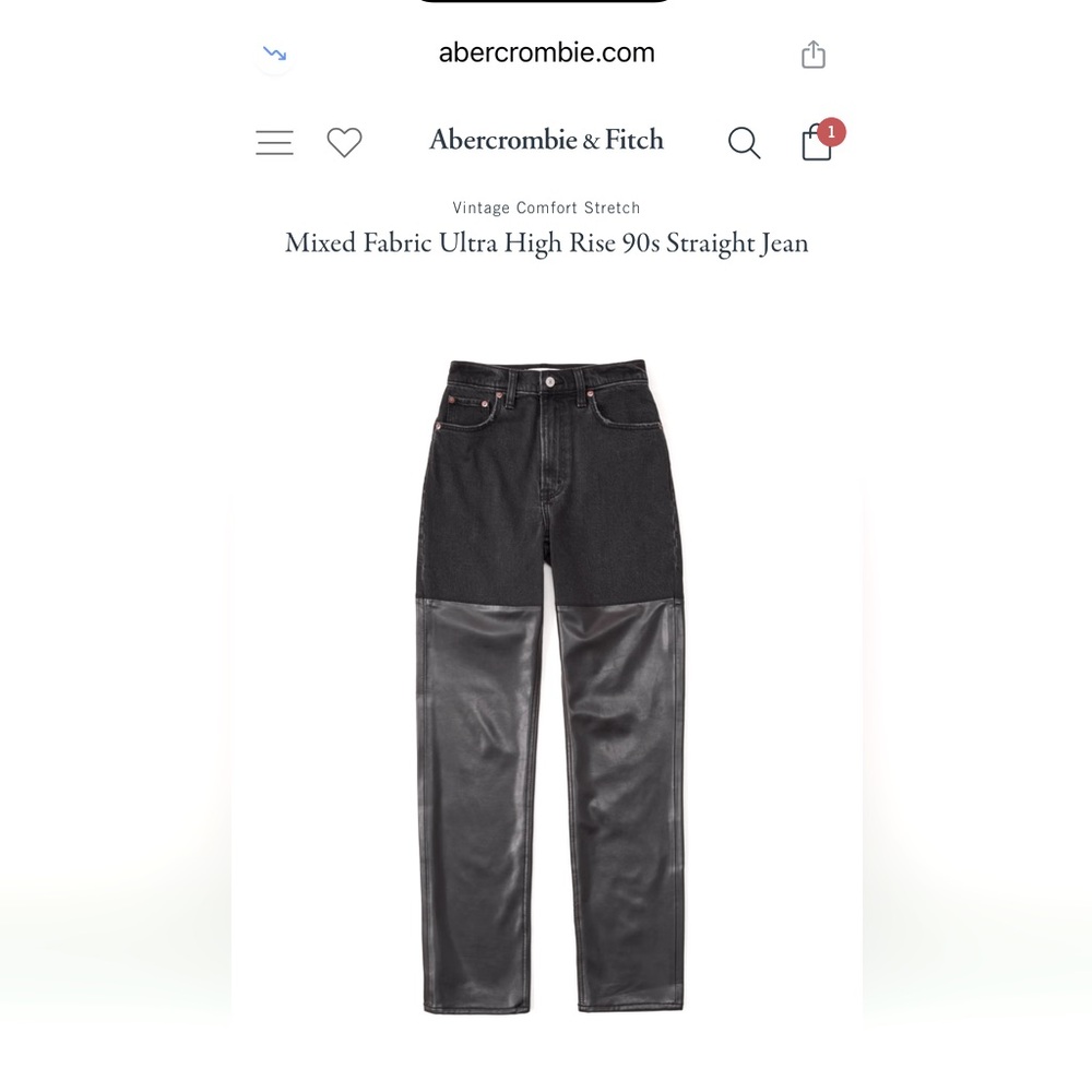 Abercrombie & Fitch Black Straight Leg Pants